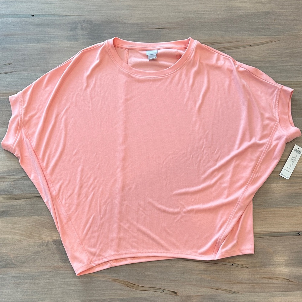 Chico's Peach Short Sleeve Boxy Tee